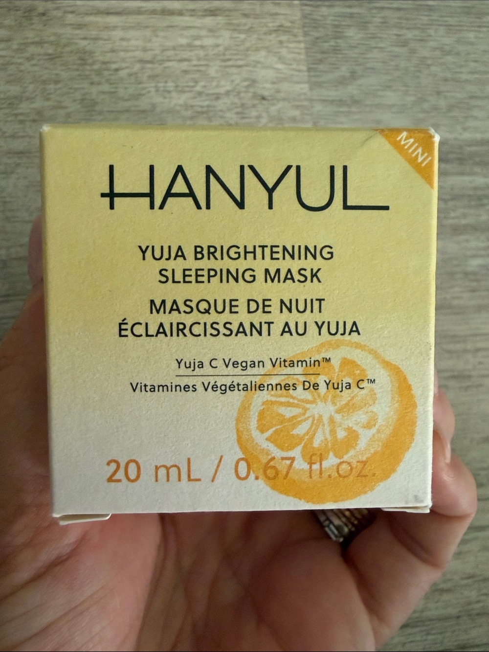 Yuja Brightening Sleeping Mask — 20 mL, Yellow